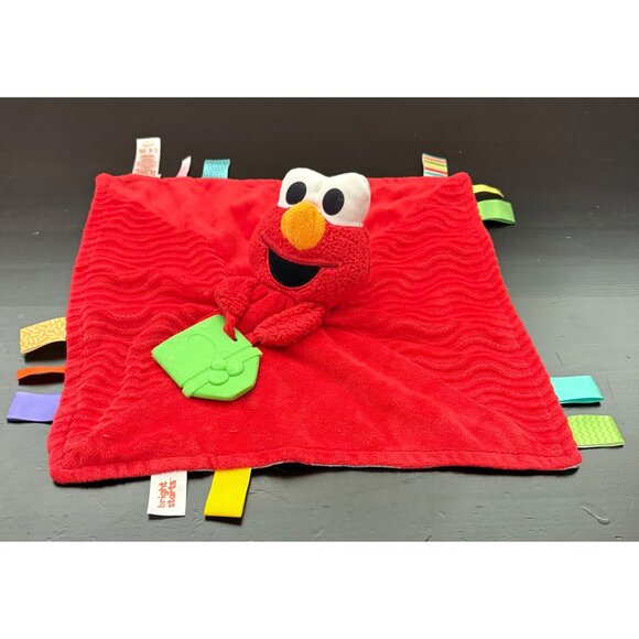Sesame Street Elmo Baby Lovey Blanket With Textured Teether & Tags Bright Starts - Picture 2 of 8